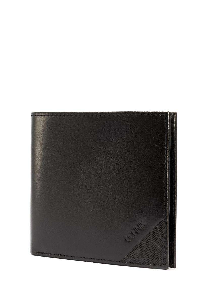 Men's leather wallet in black PORMS-0636-99(W25)