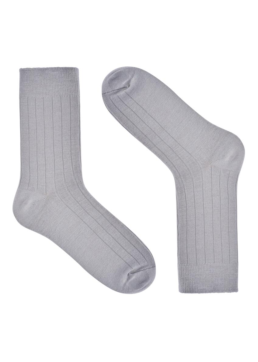 Gray merino wool socks SKAMT-0206-9B(Z26), product view from the front on a white background.