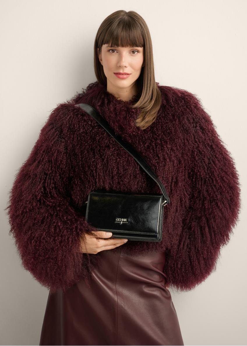 Black elegant leather women's handbag TORES-1356-9F(Z26)