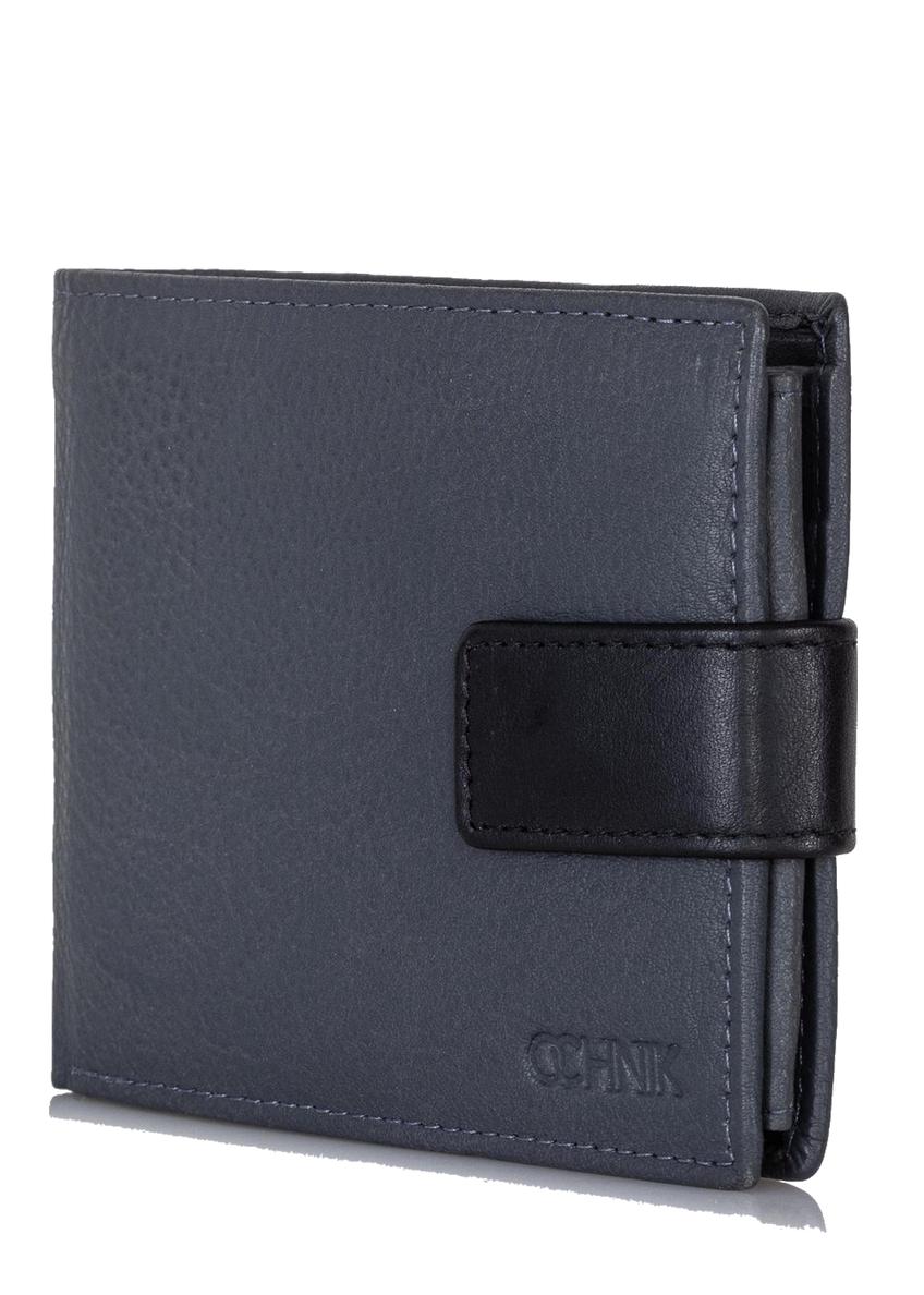 Small graphite leather men's wallet PORMS-0546-95(Z23)