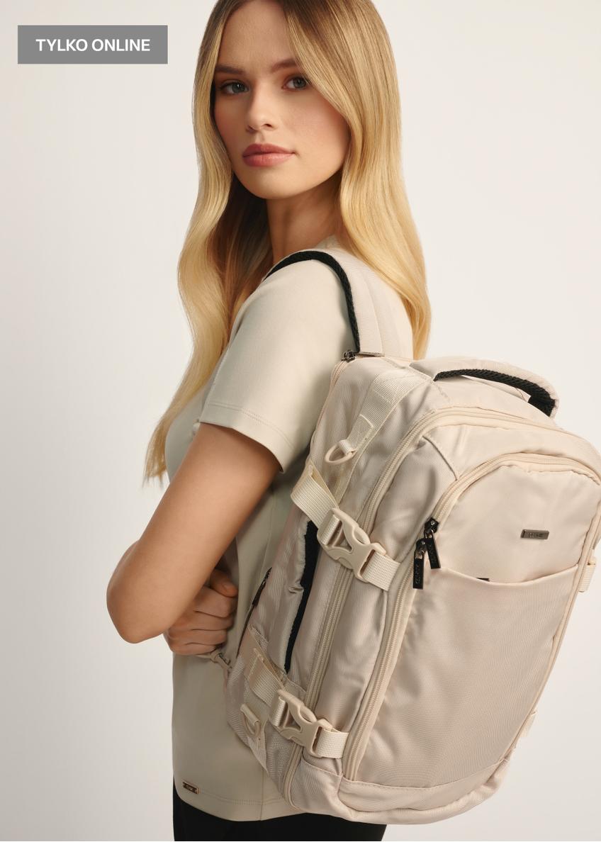 Beige airplane backpack PLCMN-0017-16(Z25)