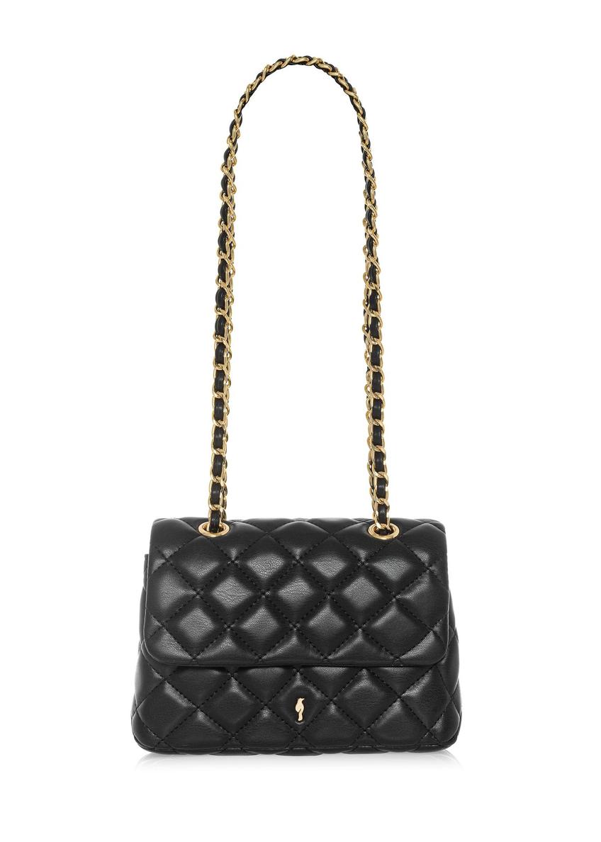 Black quilted women's handbag TOREC-0932B-99(W25)-08