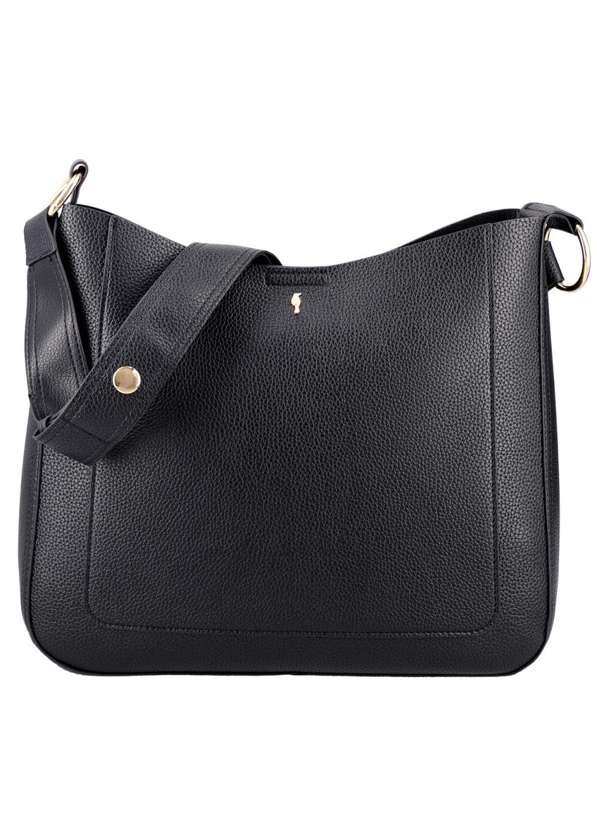 Black women's hobo bag TOREC-1257-9I(Z26). Product view from the front on a white background.