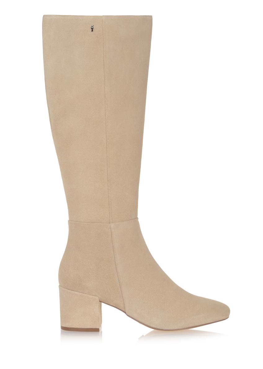 Beige suede women's boots BUTYD-1019-81(Z23)-01