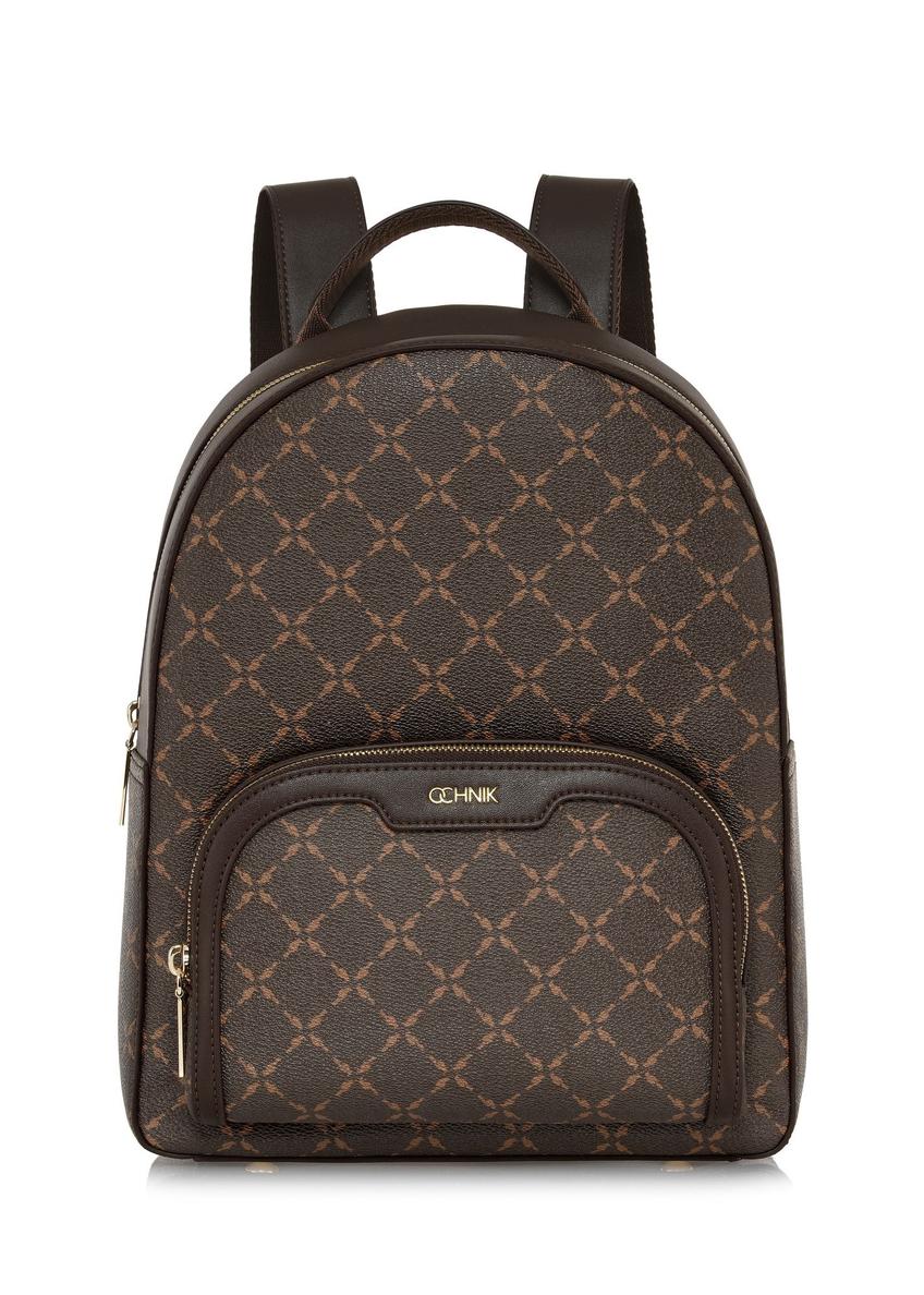 Women's backpack with monogram TOREC-0980-89(Z24)-01