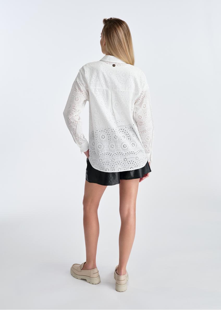 White embroidered shirt KOSDT-0167-12(W25)