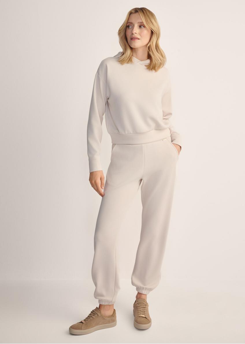 Light beige women's trousers SPODT-0117-1A(Z26)
