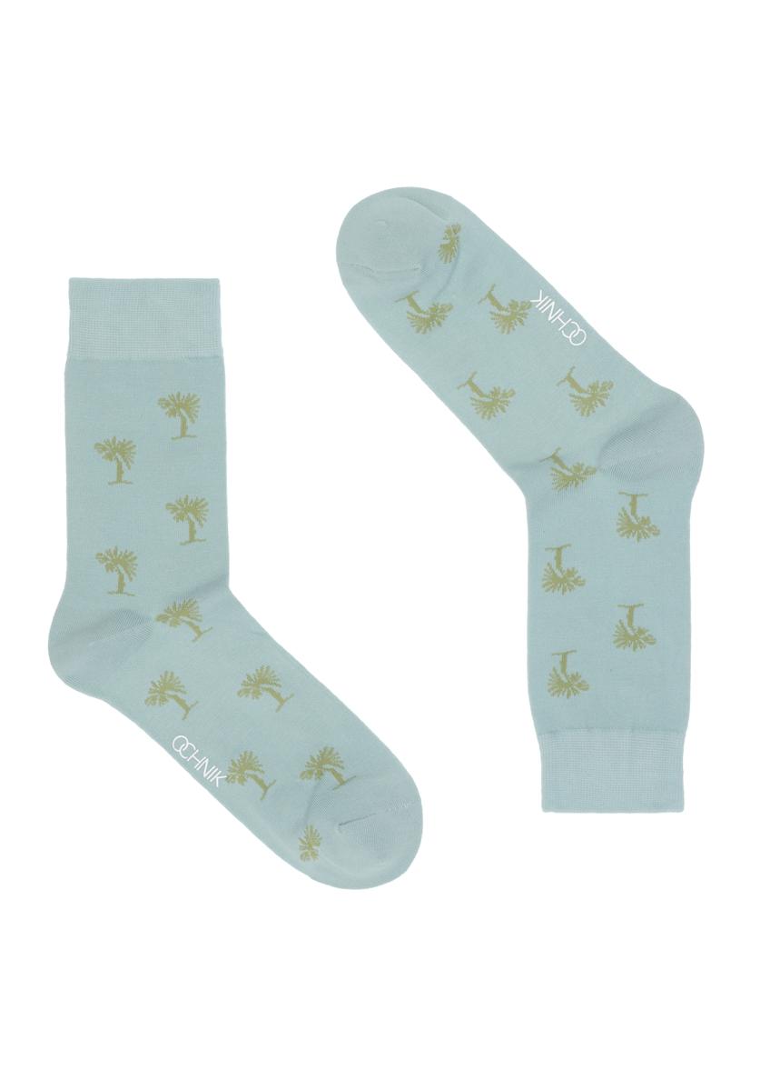 Men's long pattern socks SKAMT-0172-63(W23)-01