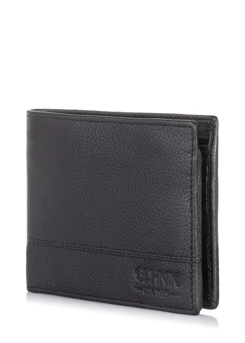 Men's leather wallet with stitching PORMS-0514-99(W23)