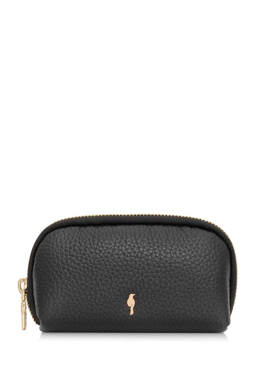 Small black women's leather wallet PORES-0905G-99(Z25) - front product view on white background.