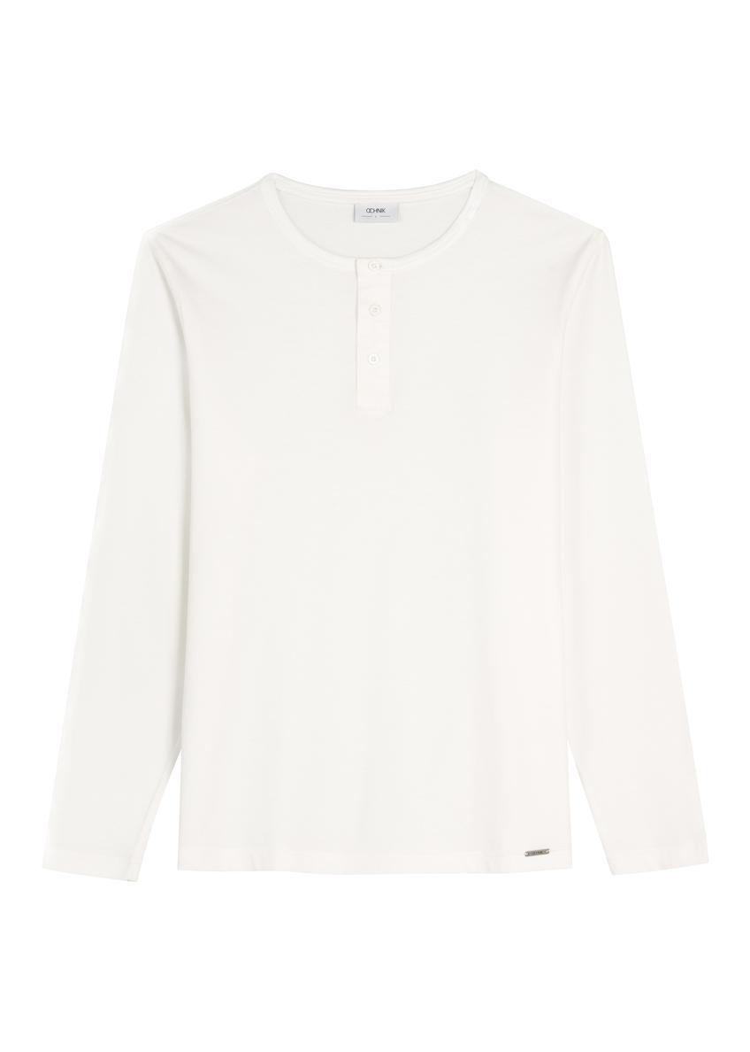 Men's white cotton longsleeve LSLMT-0010-0B(W26)