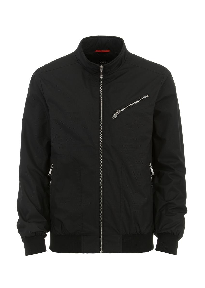 Men's black bomber jacket KURMT-0299-99(W24)-04