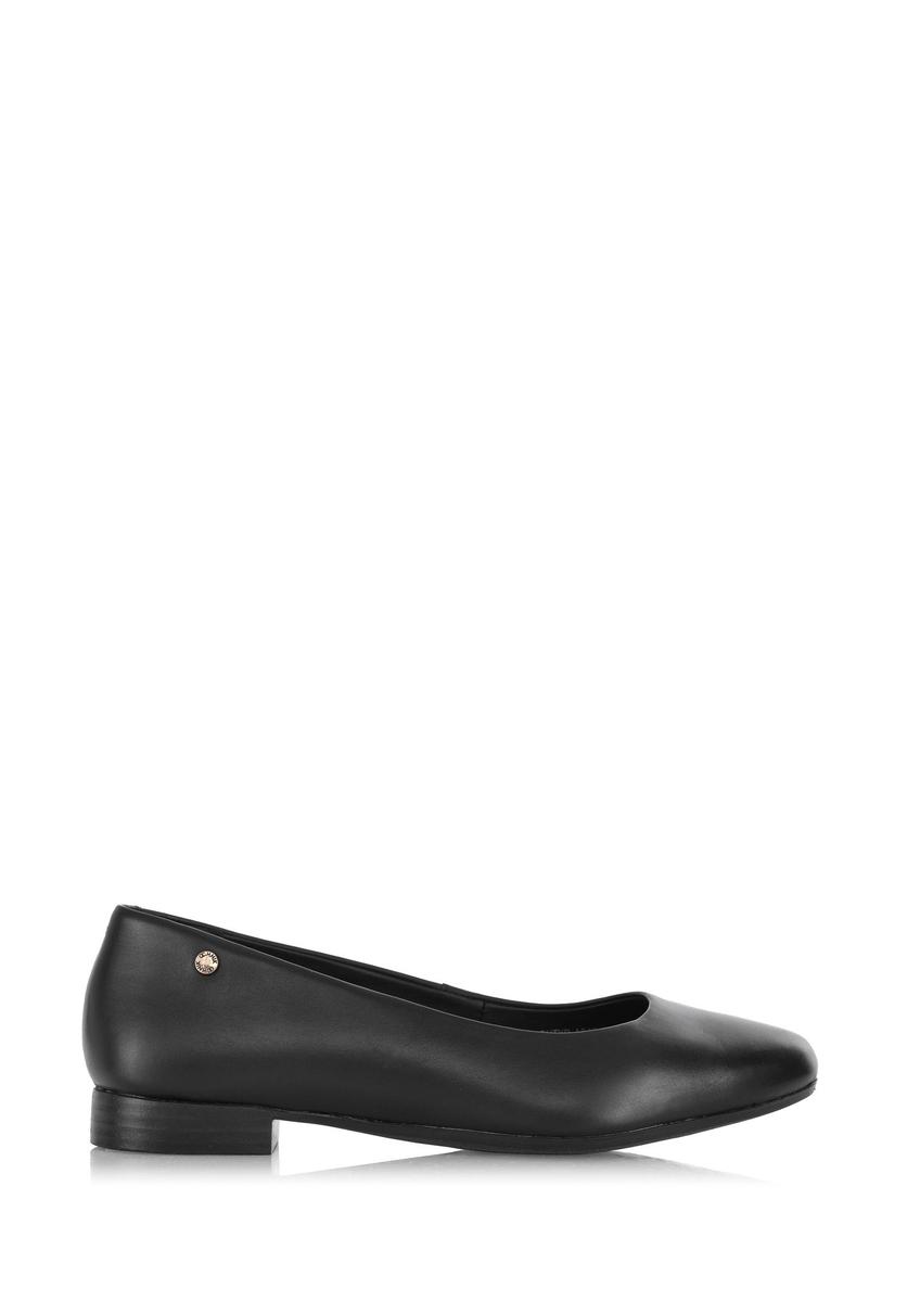 Leather black ballet flats BUTYD-1049A-99(Z24)-09