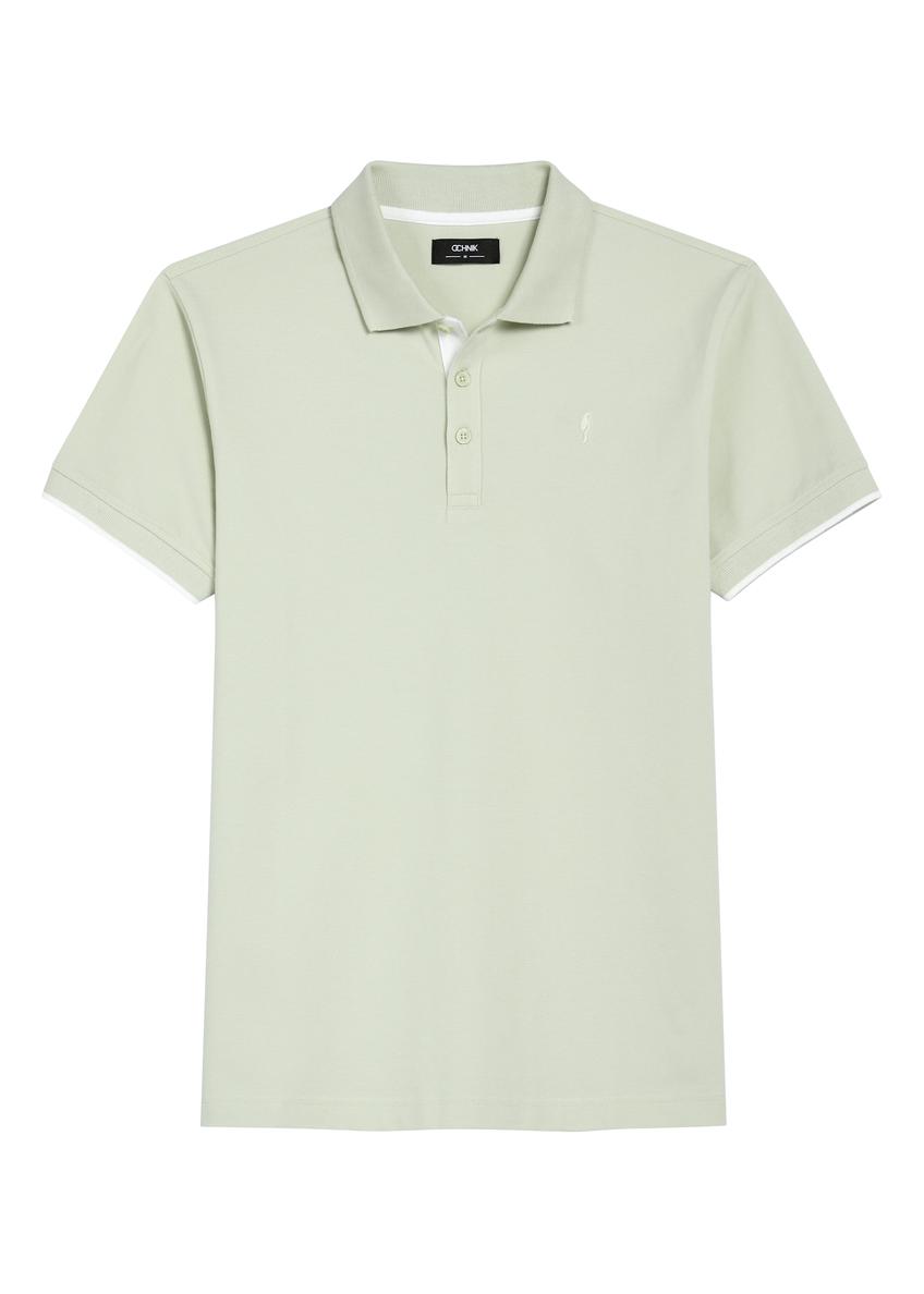 Sage cotton polo shirt POLMT-0045B-8F(W26)