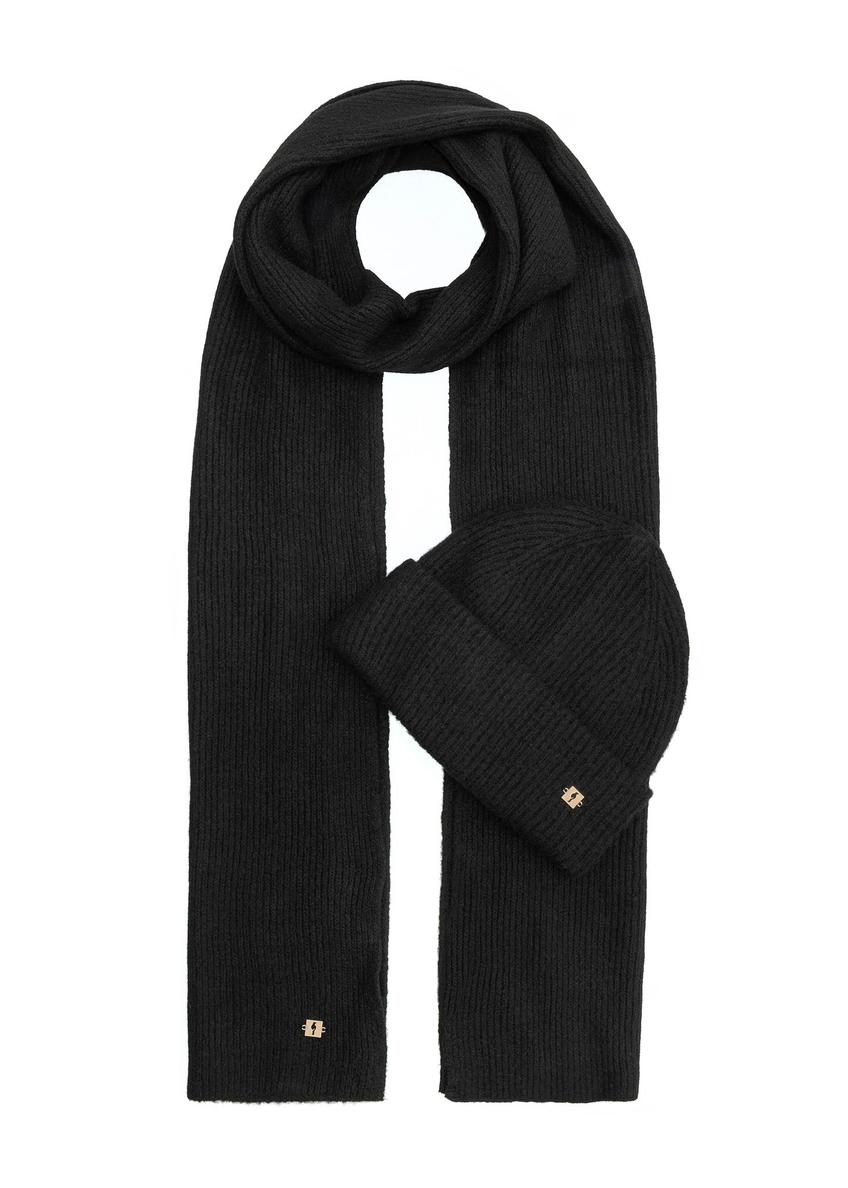 Viscose hat and scarf set ZESTD-0012-99(Z25) - front product view on white background.