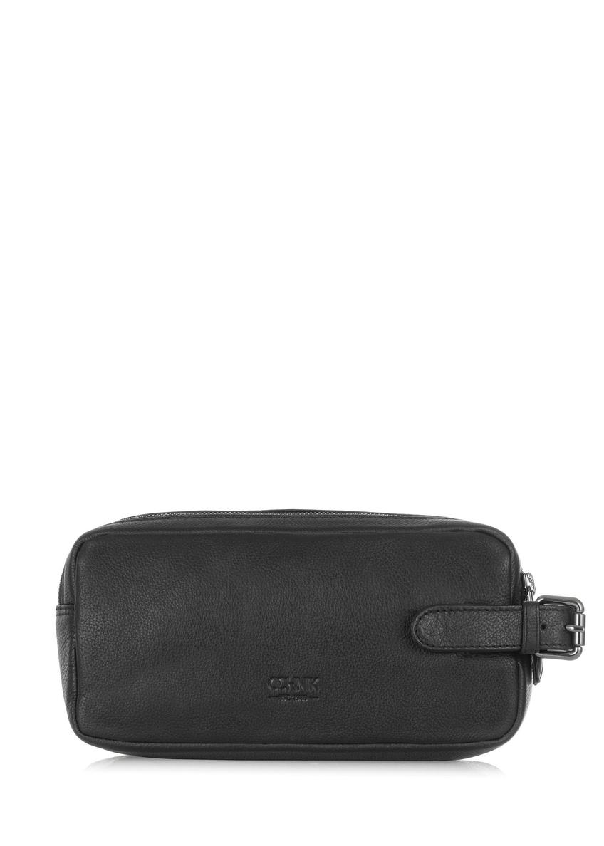 Men's leather cosmetic bag with embossing TORMS-0412-99(W24)-09