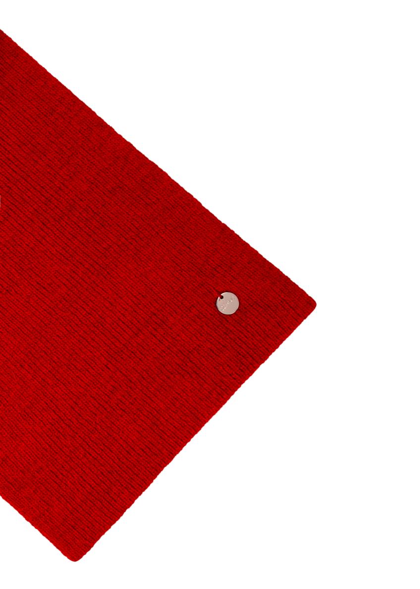 Red women's scarf with viscose SZADT-0222-4B(Z26)