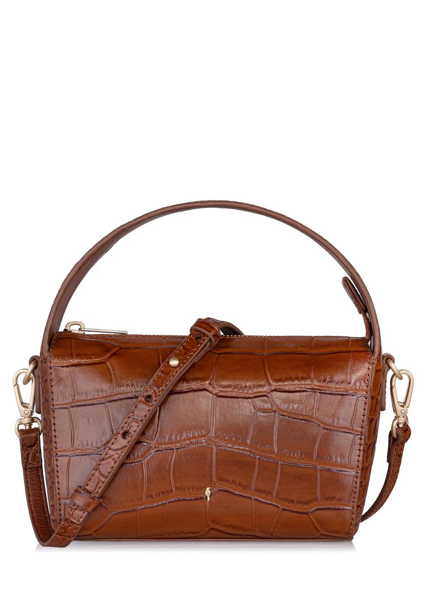 Small brown leather handbag for women TORES-0997-87(W24)-09