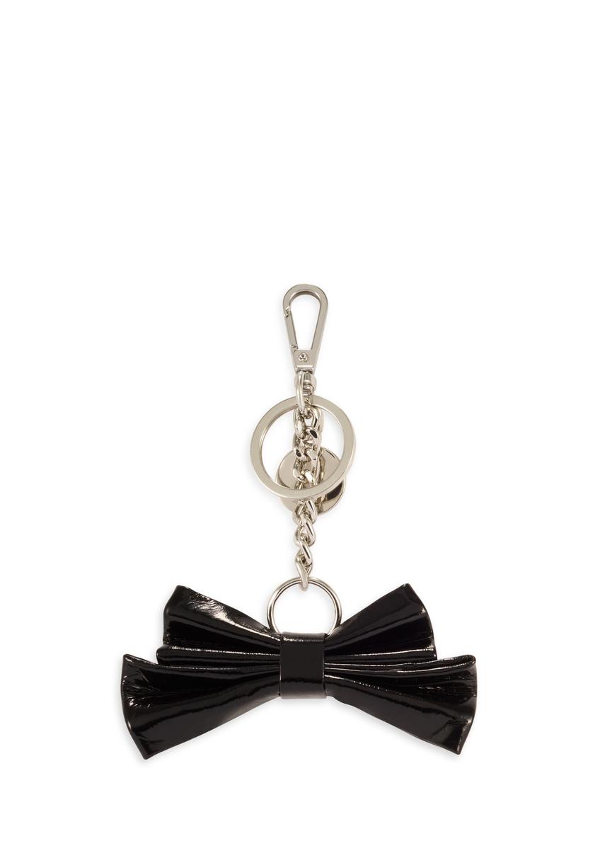 Leather bow-shaped keychain BRELOK-0217-99(Z25)