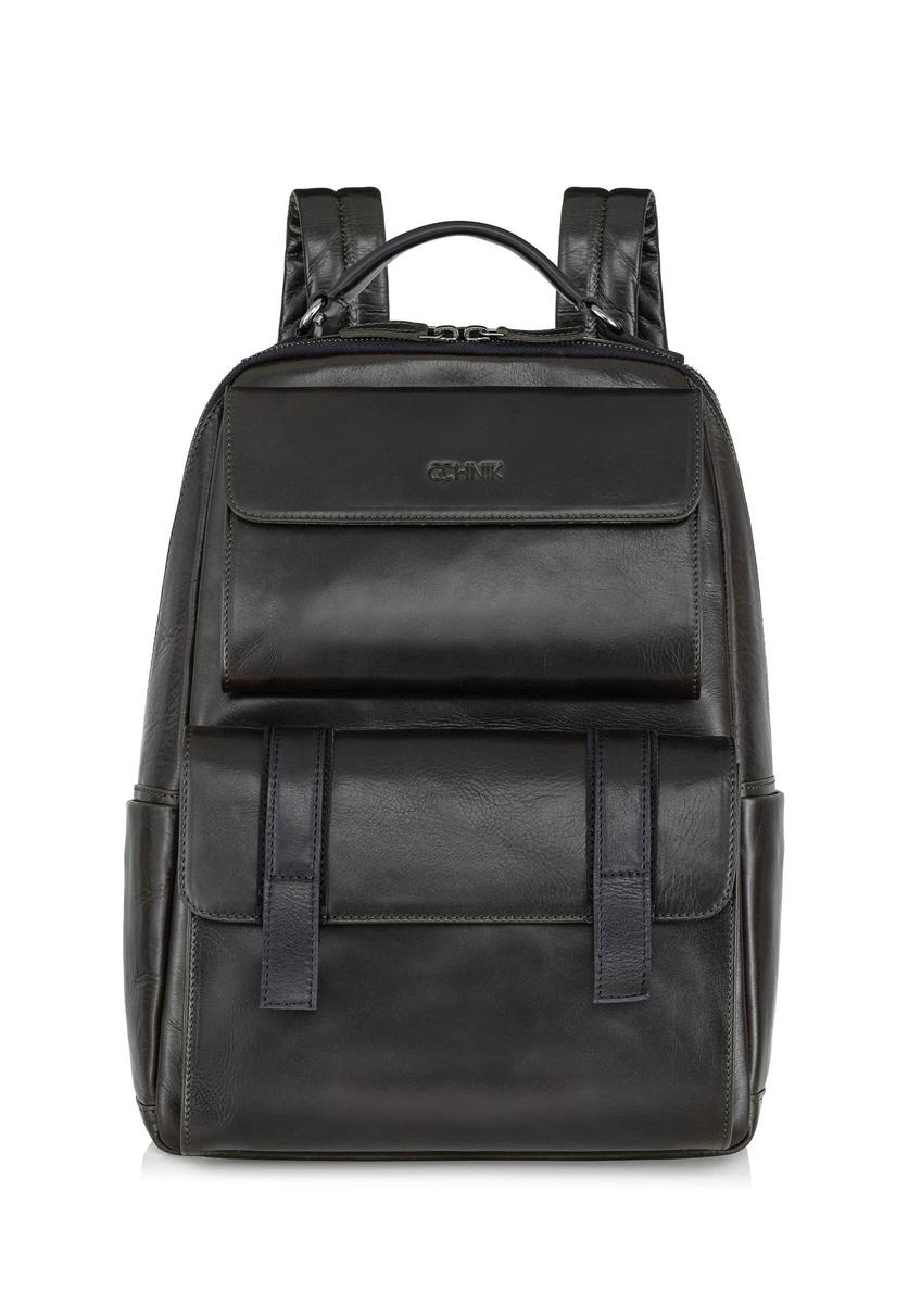 Men's two-compartment leather backpack TORMS-0425-55(Z24)-07