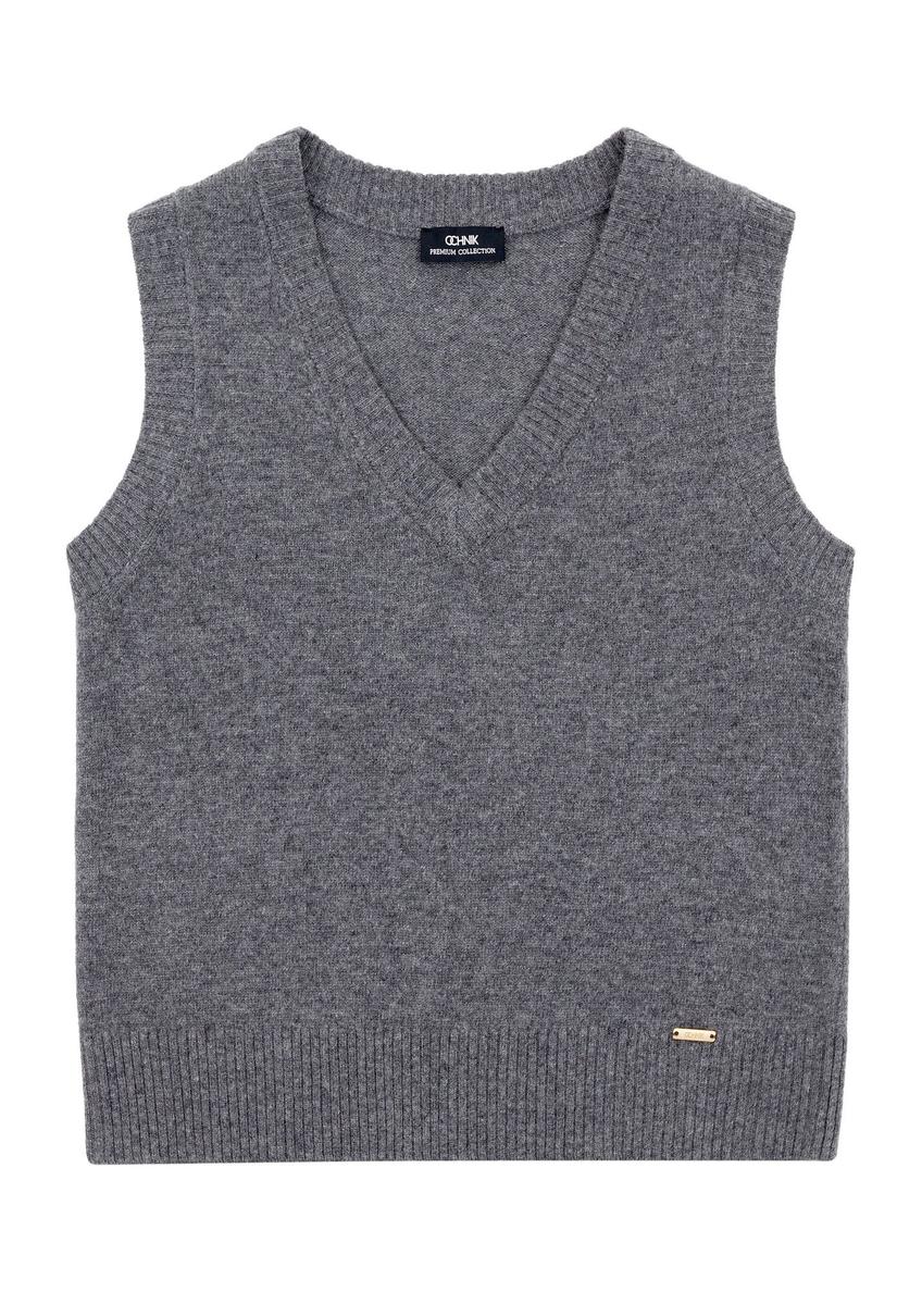 Women's wool vest in gray SWEDT-0253-9D(Z26)