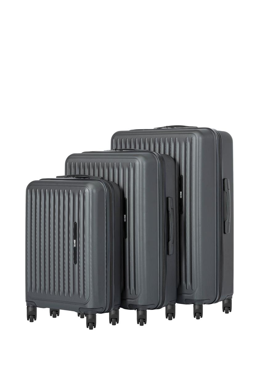 Set of 19"/24"/29" trolley suitcases WALAB-0082-99(W26), diagonal product view on white background.