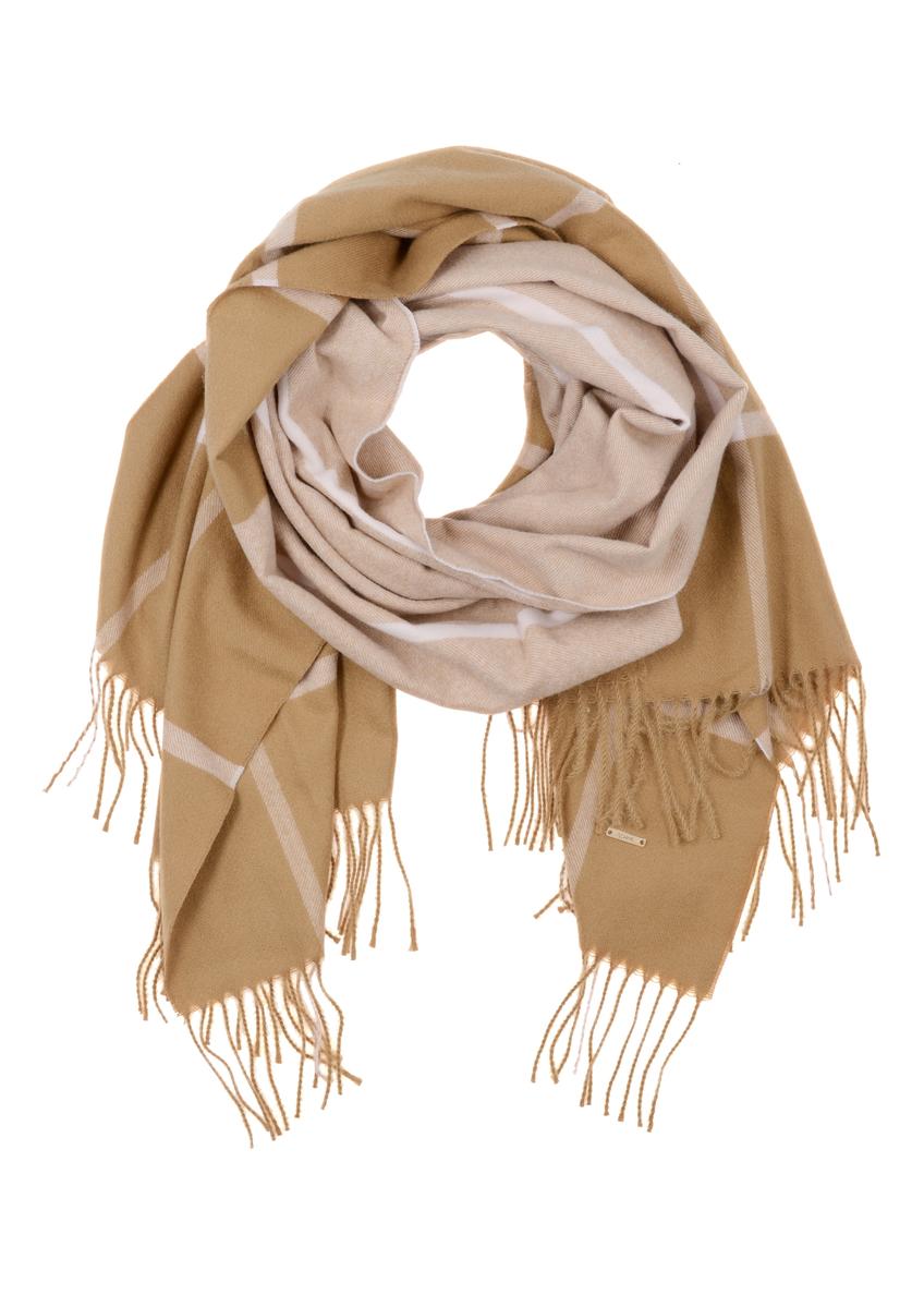 Large women's scarf in camel color SZADT-0100-24(Z24)