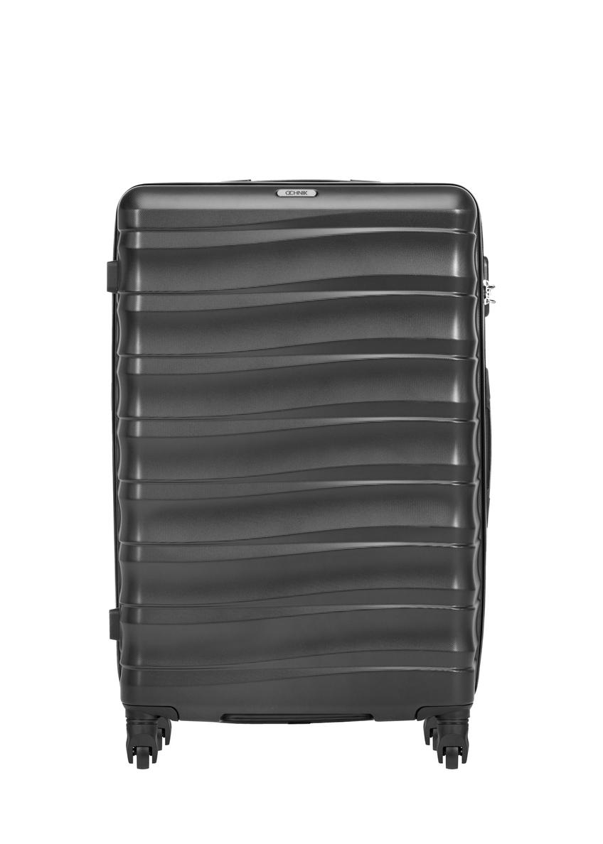 Large suitcase on wheels WALAB-0081-99-28(W26), front view of the product on a white background.