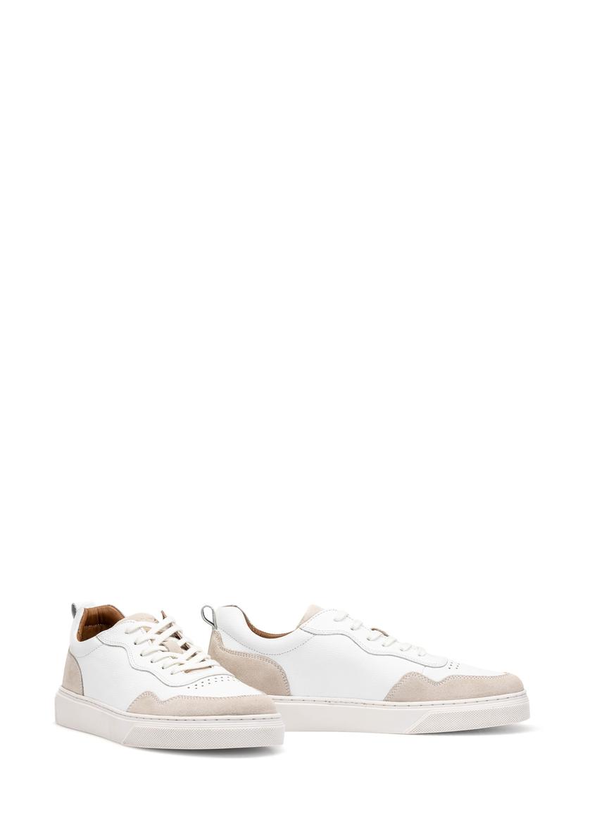 White leather men's sneakers BUTYM-0485-11(W25)