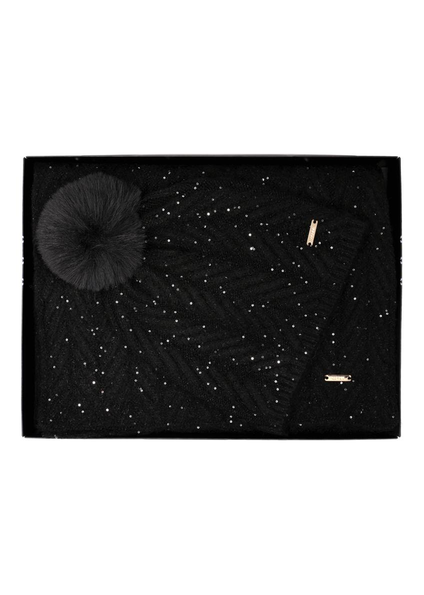 Black cap and scarf set ZESTD-0014-99(Z26)