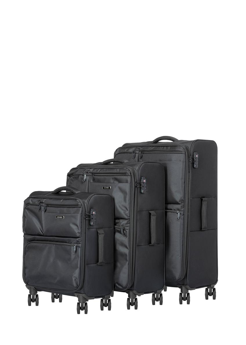 Set of 19"/24"/28" WALNY-0048-99(W26) wheeled suitcases, diagonal product view on white background.