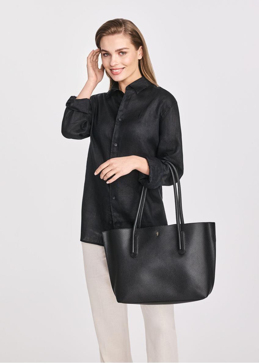 Black women's shopper bag TOREC-0938B-99(Z25)