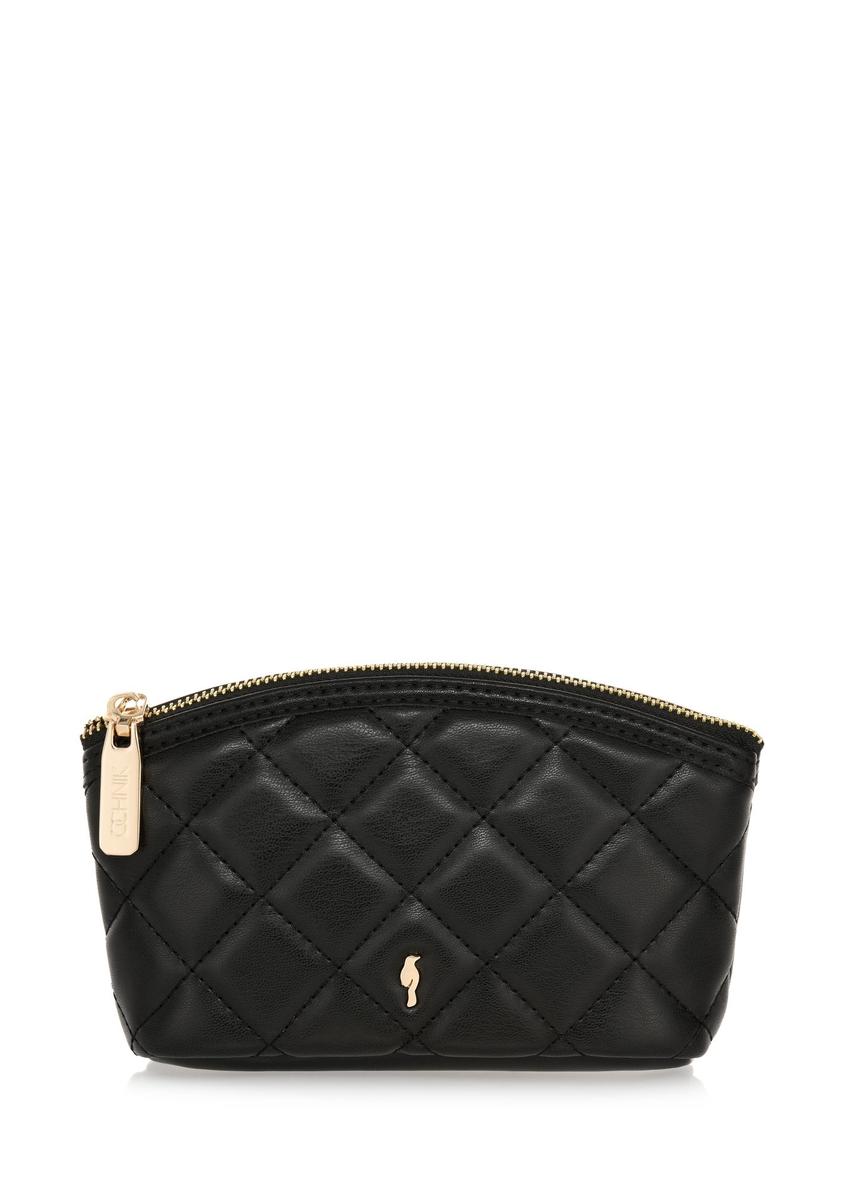 Black quilted women's cosmetic bag TOREC-0935-99(W24)-05