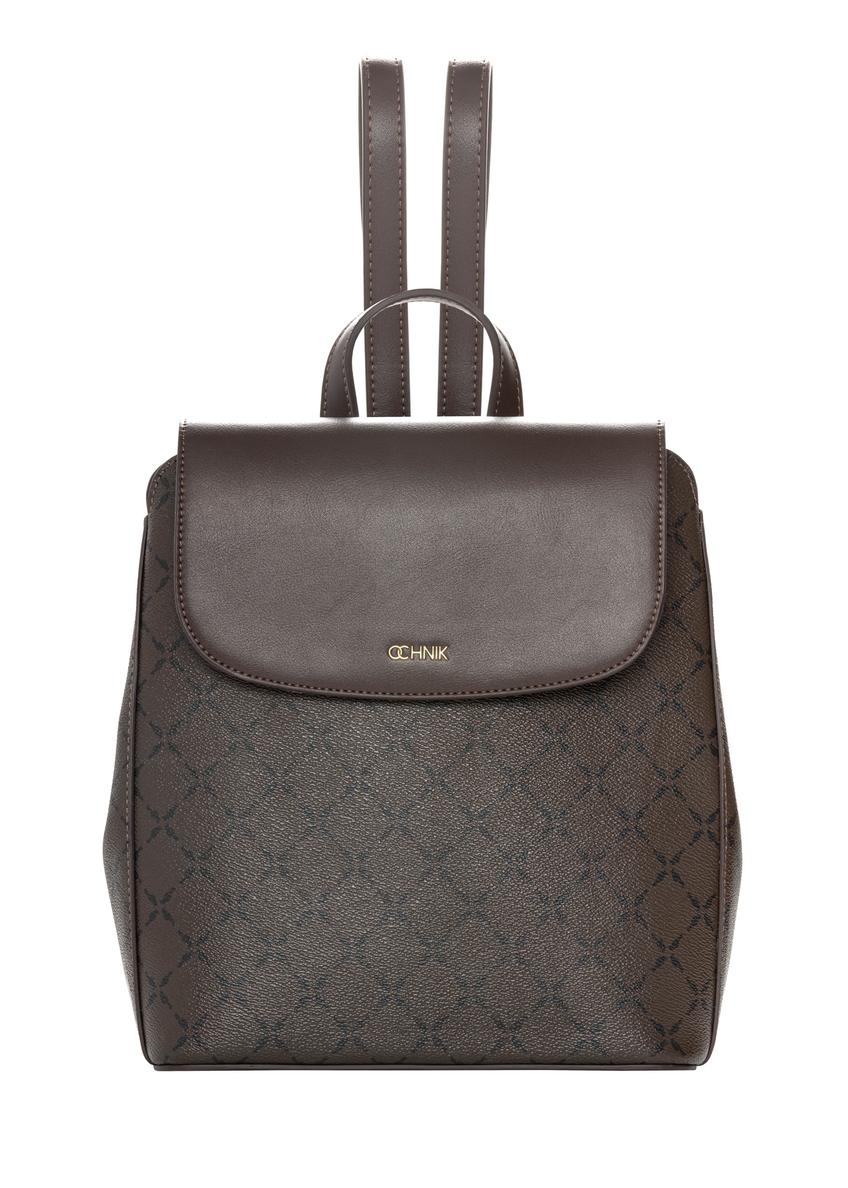 Brown backpack with monogram TOREC-1303-1P(Z26)