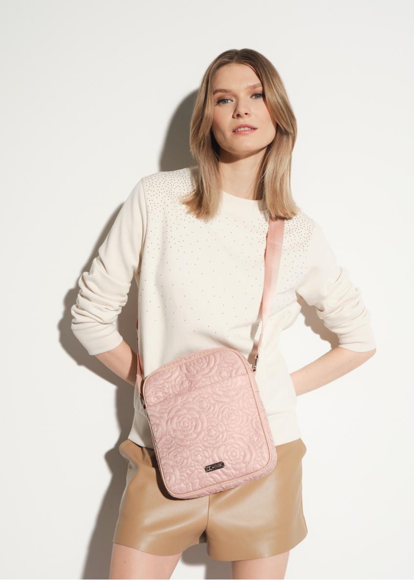 Pink women's sachet with embroidery TOREN-0253-31(W23)