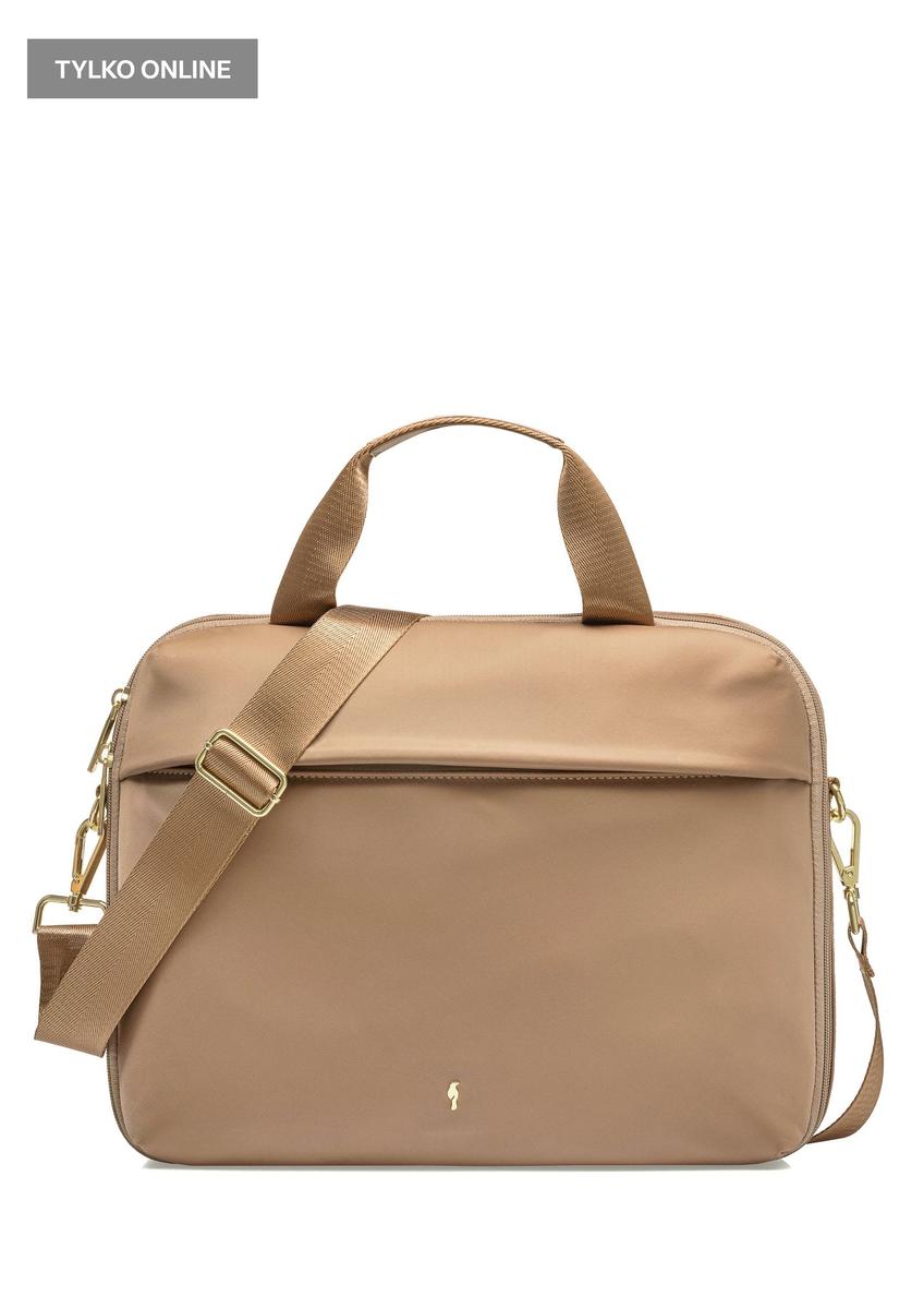 Beige women's laptop bag TOREN-0306-81(W25)