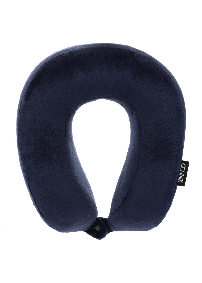 Navy blue soft headrest AW-014-0004-7D(W26), front product view on white background.