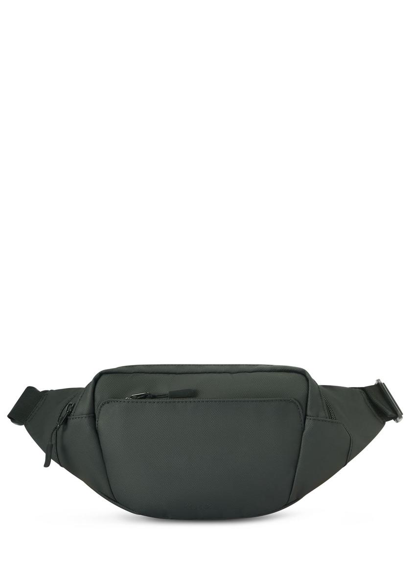 Men's black waist bag TORMN-0362-99(Z25) - front view of the product on a white background.