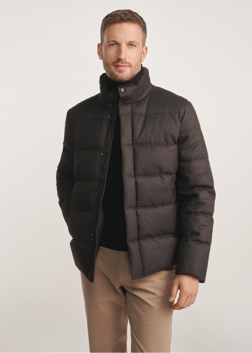 Men's graphite jacket KURMT-0390-99(Z25) - front view of the product model against a white background. Half of the silhouette visible.