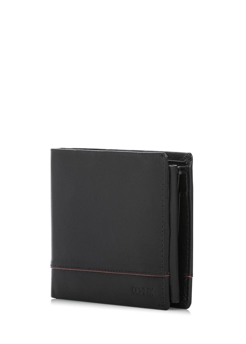 Black medium leather men's wallet PORMS-0697-9J(W26)