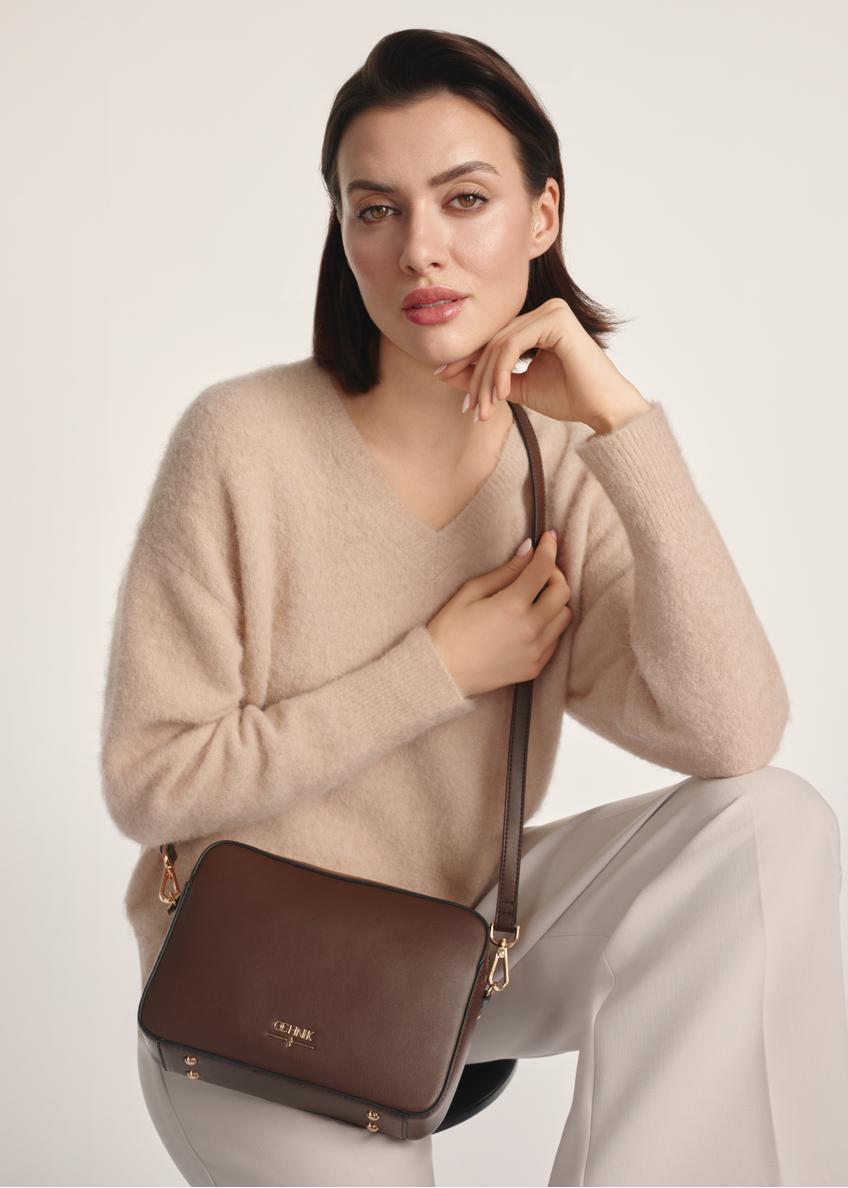 Brown women's handbag TOREC-0003J-89(Z25)