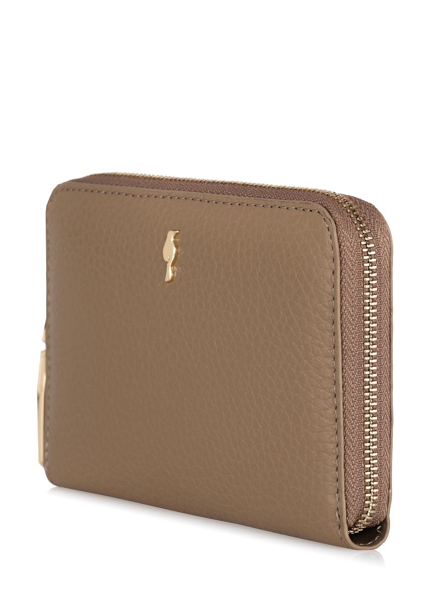 Beige leather women's wallet PORES-0898-81(Z23)