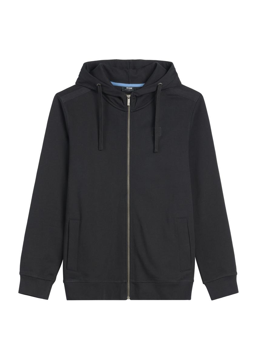 Men's black zip-up sweatshirt BLZMT-0078-99(W26)