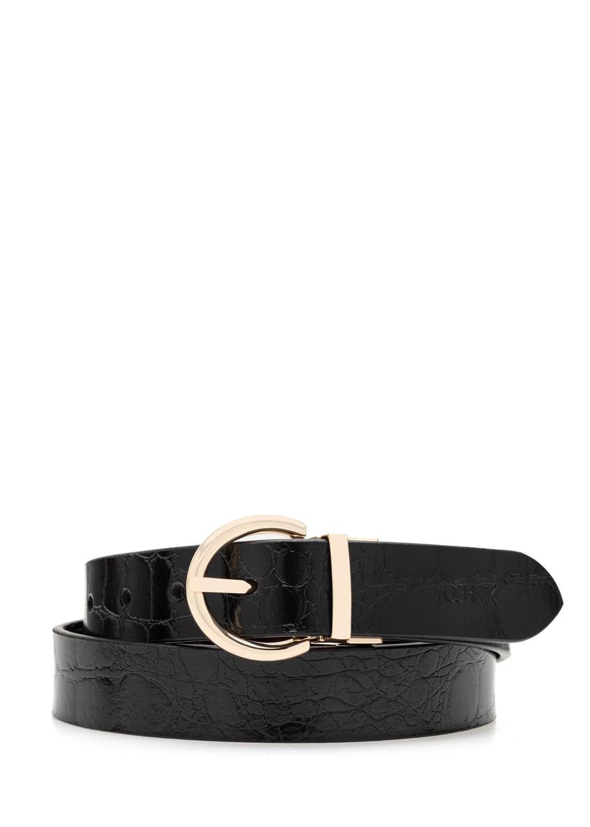 Double-sided croco leather women's belt PASDS-0332-4D(Z26)