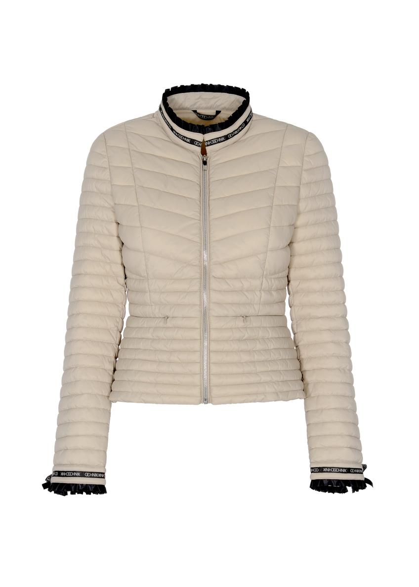Women's quilted jacket with ribbons KURDT-0294-81(W23)-03