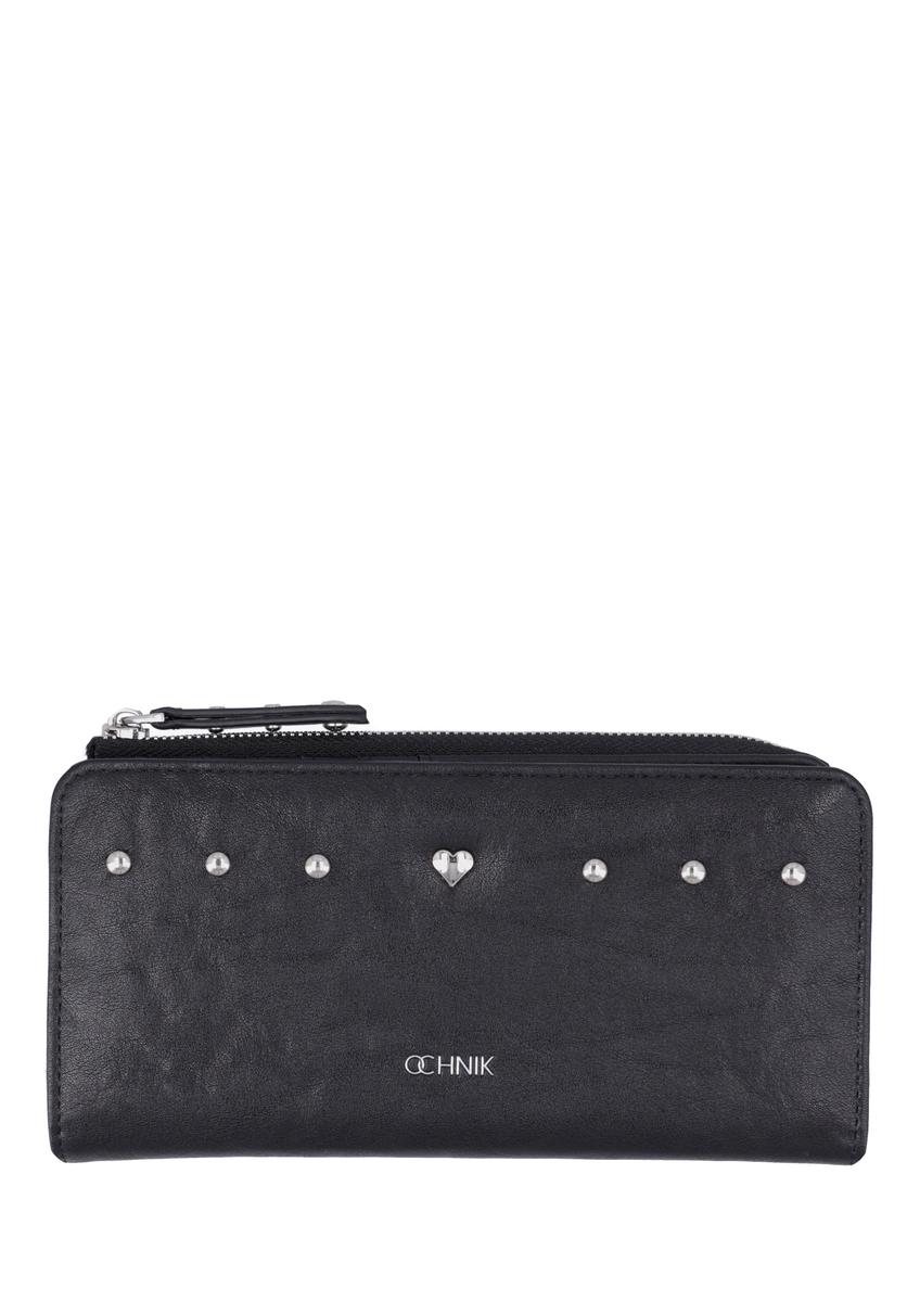 Black large women's wallet POREC-0446-99(Z26) - front product view, on white background.