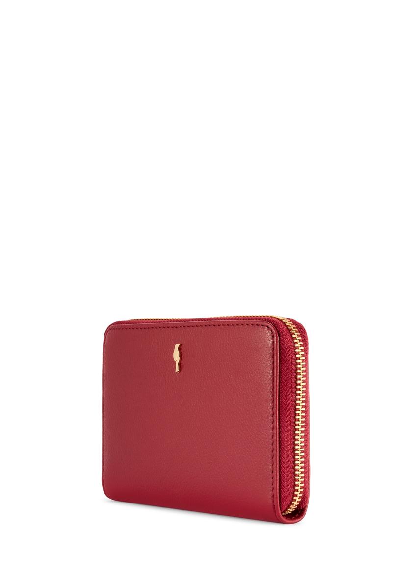 Red medium leather women's wallet PORES-0992-4C(W26)