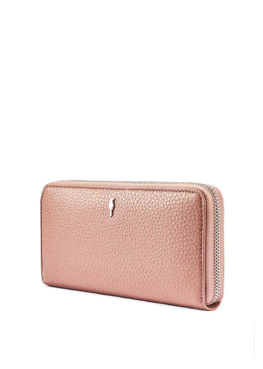 Large pink leather women's wallet PORES-0800F-31(W25)