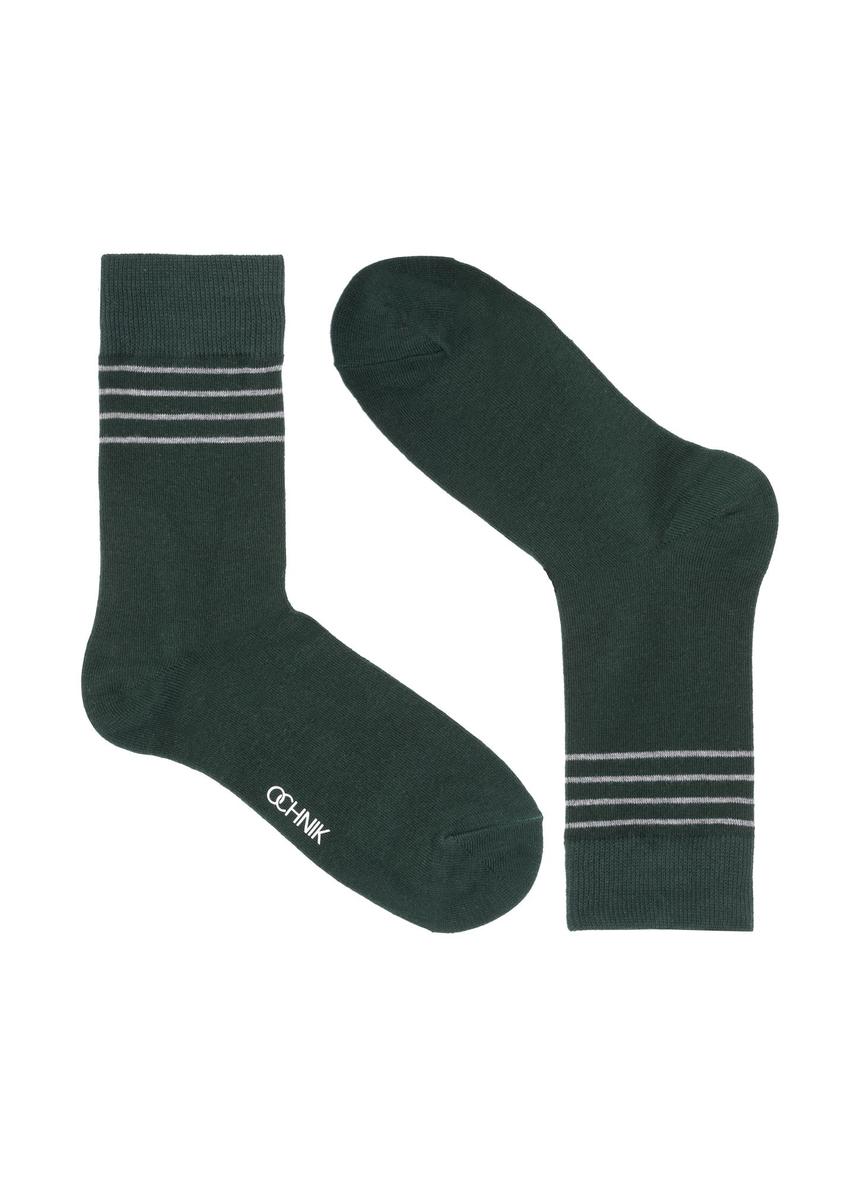 Long green men's socks SKAMT-0177-54(Z23)-01