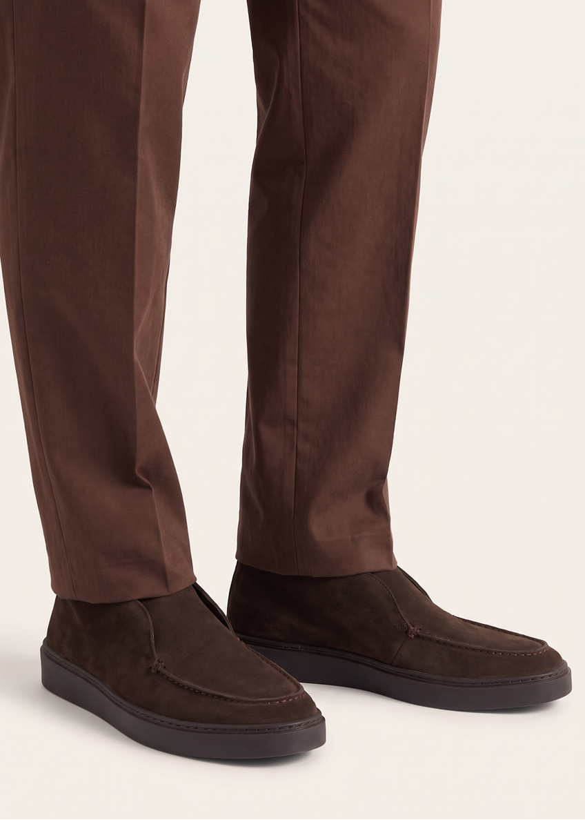 Dark brown suede men's shoes BUTYM-0549-1I(Z26)